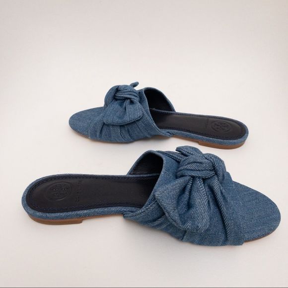 TORY BURCH Annabelle Bow Slides Size 5.5 - Picture 10 of 12